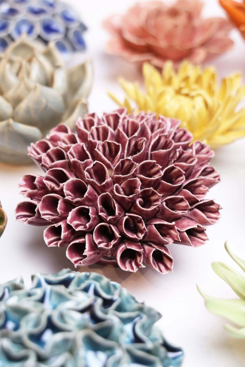 Ceramic Flower - Flower Purple 12 - Chive UK Wholesale