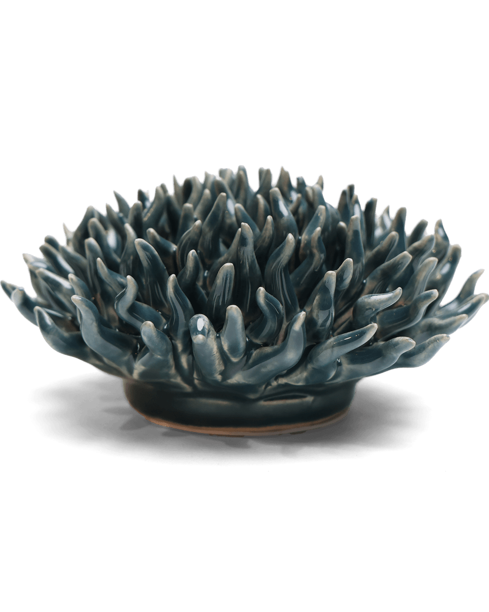 Ceramic Flower Mondo Teal 12 - Chive UK Wholesale