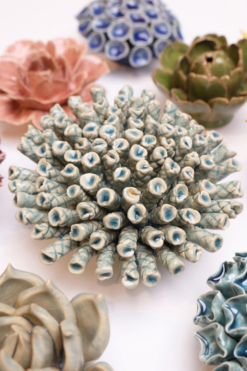 Ceramic Flower Large Blue 12 - Chive UK Wholesale