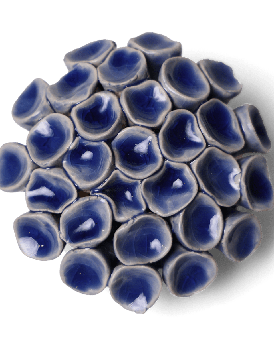 Ceramic Flower Medium Blue 12 - Chive UK Wholesale