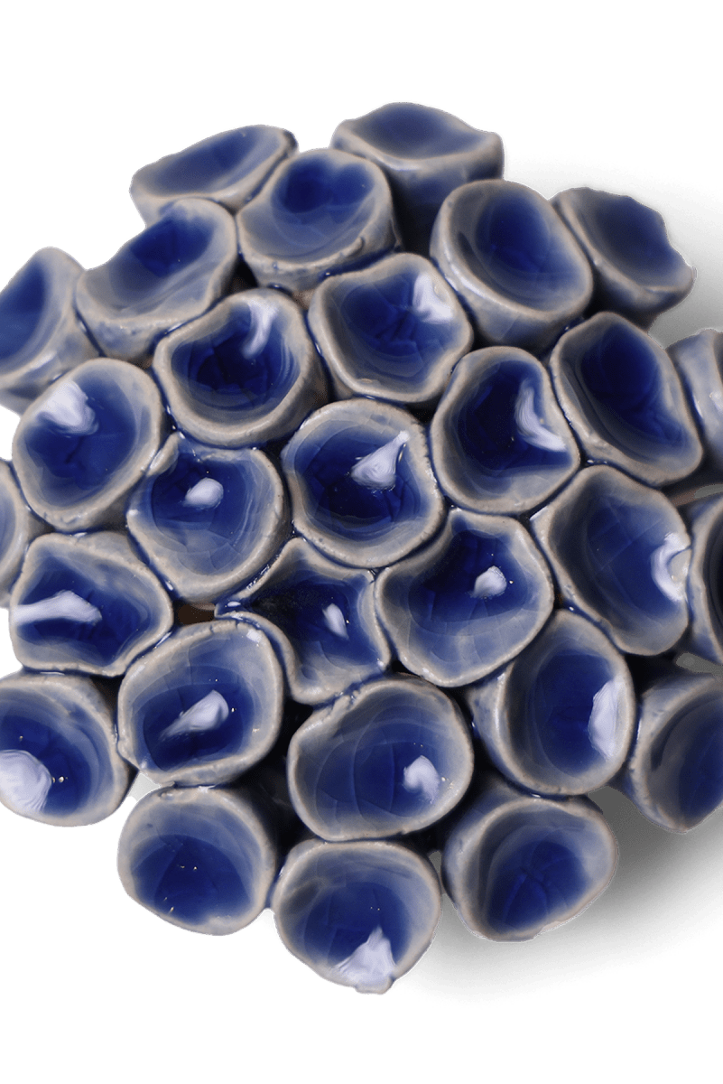 Ceramic Flower Medium Blue 12 - Chive UK Wholesale