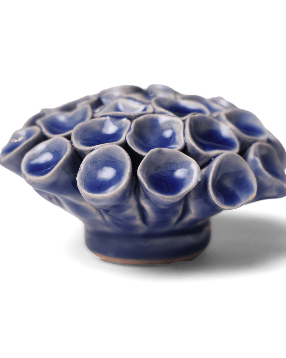 Ceramic Flower Medium Blue 12 - Chive UK Wholesale