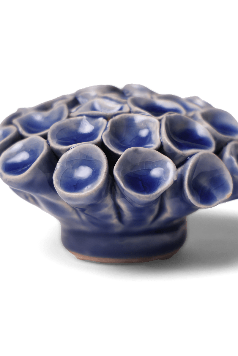 Ceramic Flower Medium Blue 12 - Chive UK Wholesale