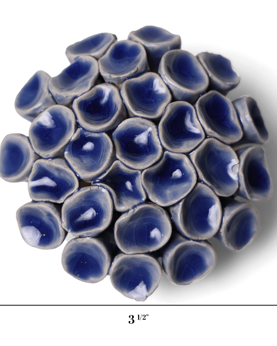 Ceramic Flower Medium Blue 12 - Chive UK Wholesale