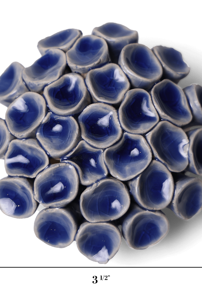 Ceramic Flower Medium Blue 12 - Chive UK Wholesale