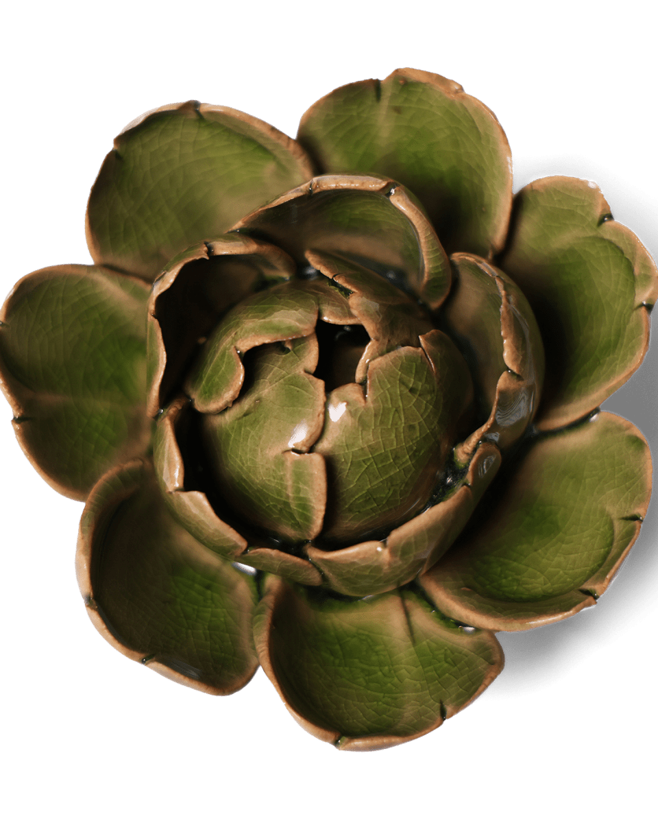 Ceramic Flower Peony Green 12 - Chive UK Wholesale