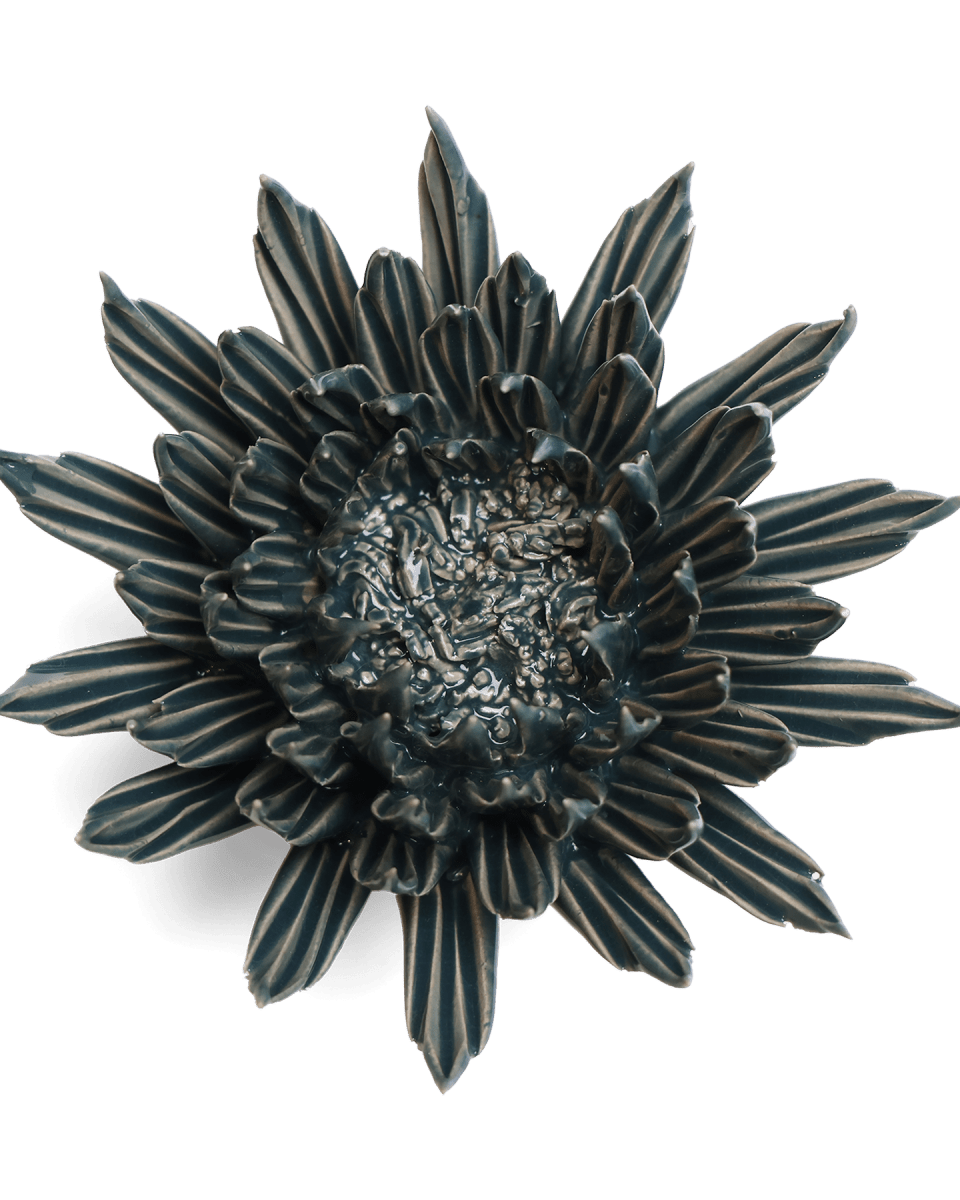 Ceramic Flower - Flower Teal 3 - Chive UK Wholesale