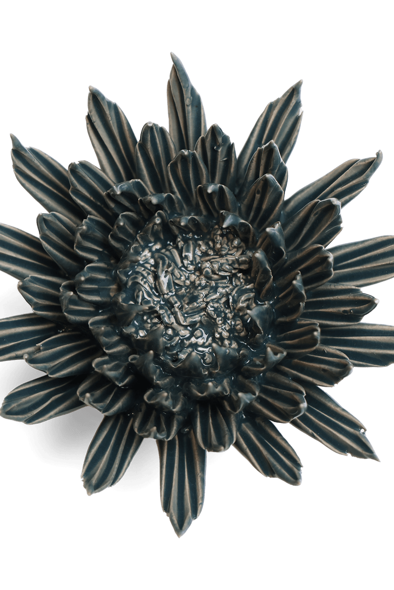 Ceramic Flower - Flower Teal 3 - Chive UK Wholesale