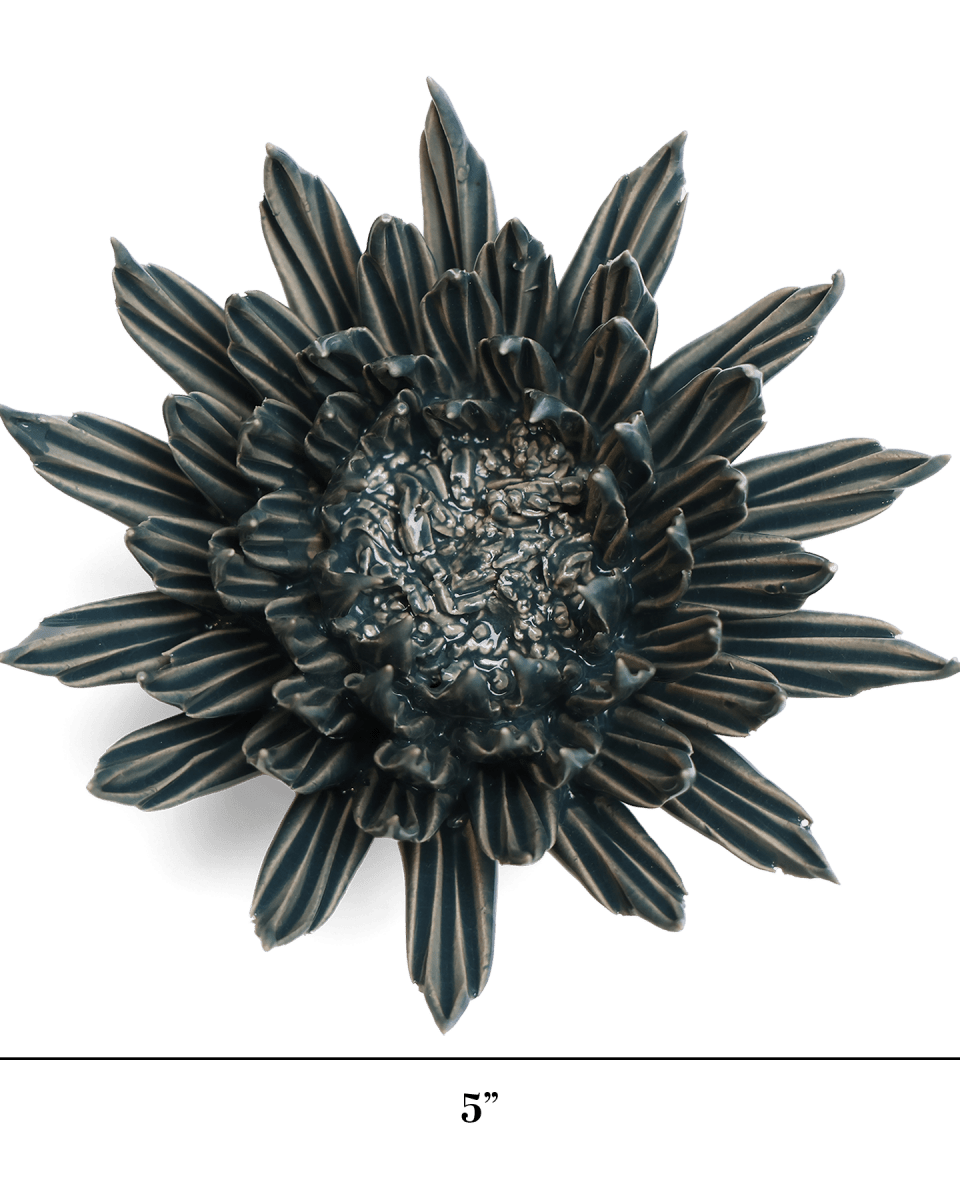 Ceramic Flower - Flower Teal 3 - Chive UK Wholesale