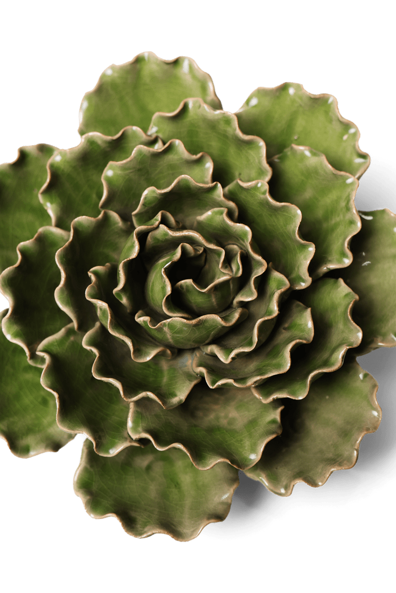 Ceramic Flower Lettuce Green XL 5 - Chive UK Wholesale