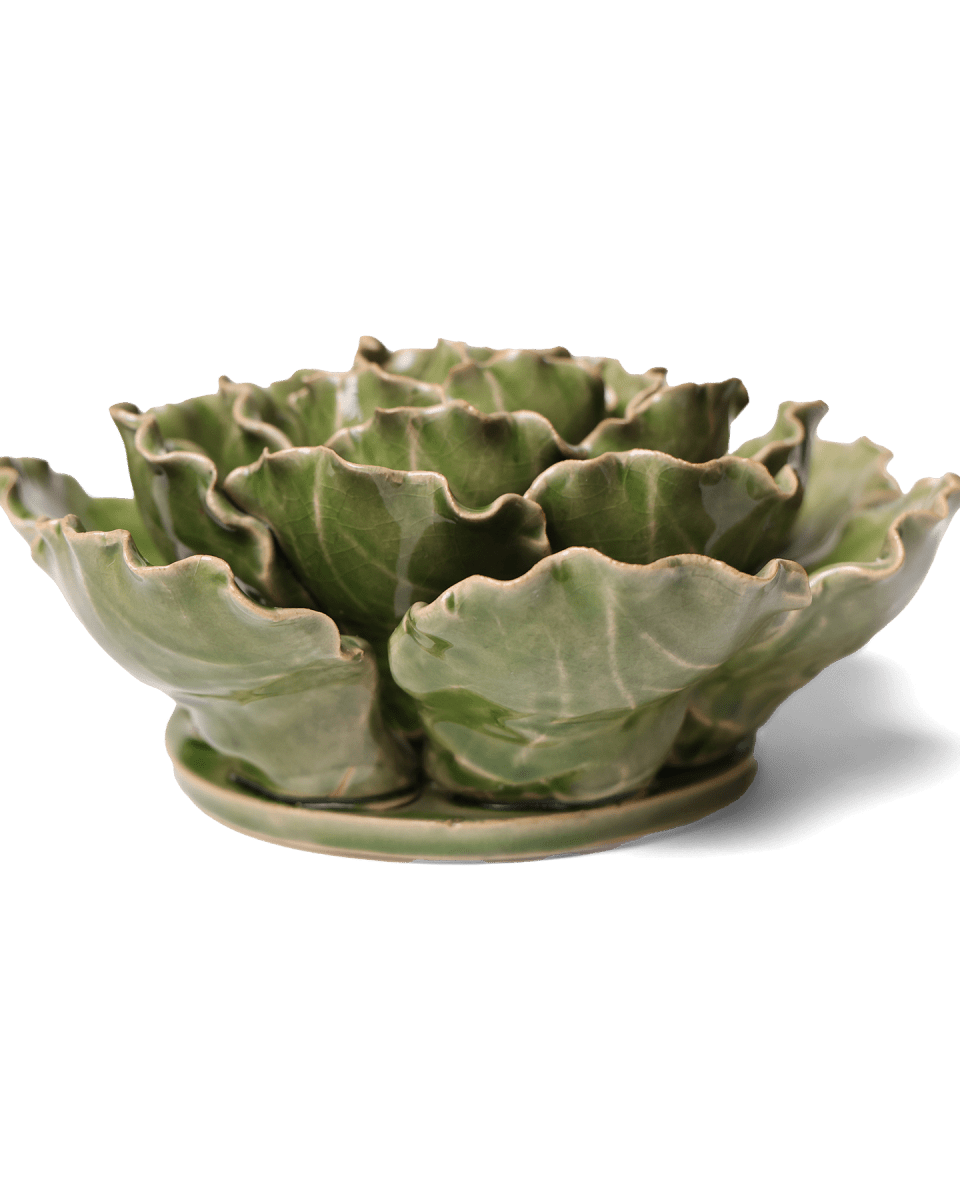 Ceramic Flower Lettuce Green XL 5 - Chive UK Wholesale