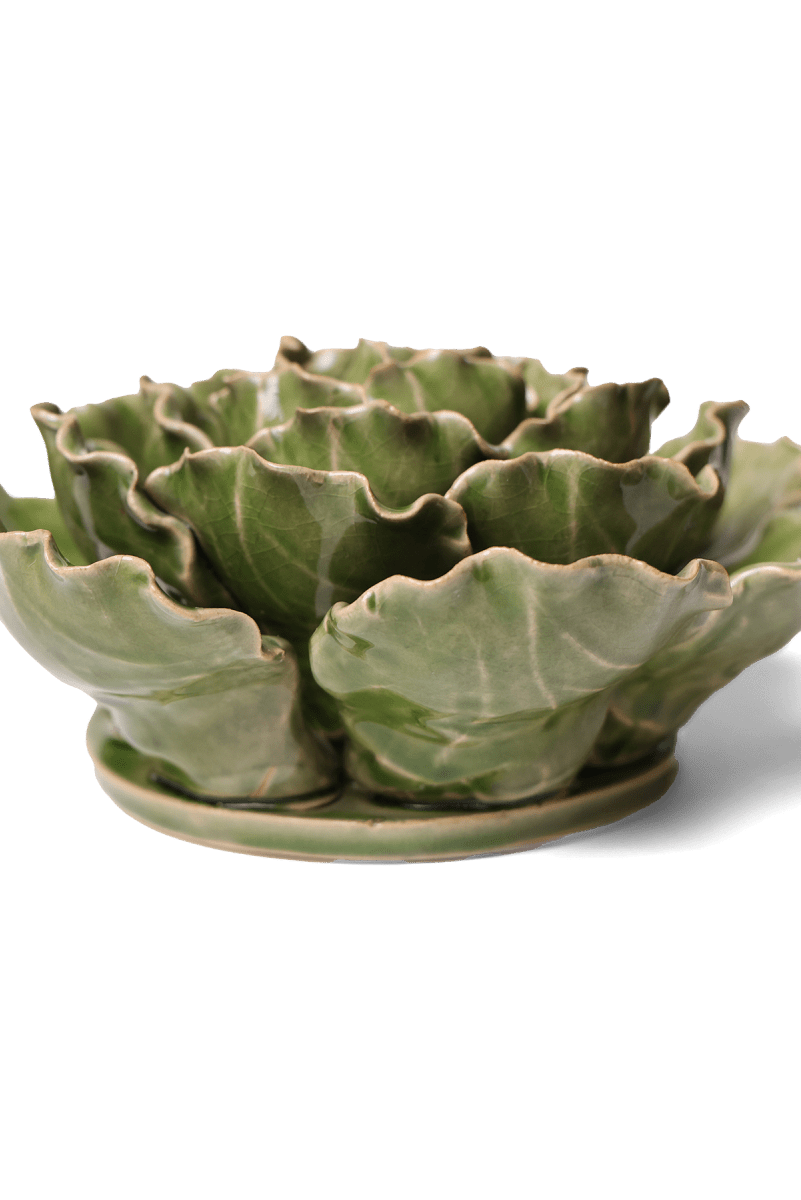 Ceramic Flower Lettuce Green XL 5 - Chive UK Wholesale