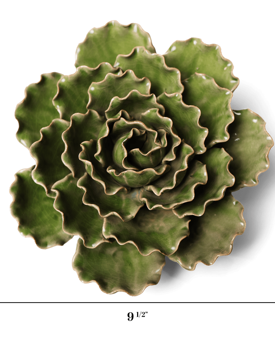 Ceramic Flower Lettuce Green XL 5 - Chive UK Wholesale