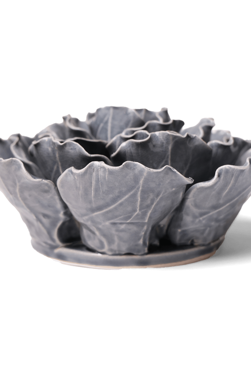 Ceramic Flower Lettuce Grey XL 5 - Chive UK Wholesale
