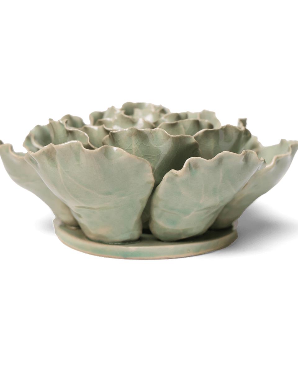 Ceramic Flower Lettuce Mint XL 5 - Chive UK Wholesale