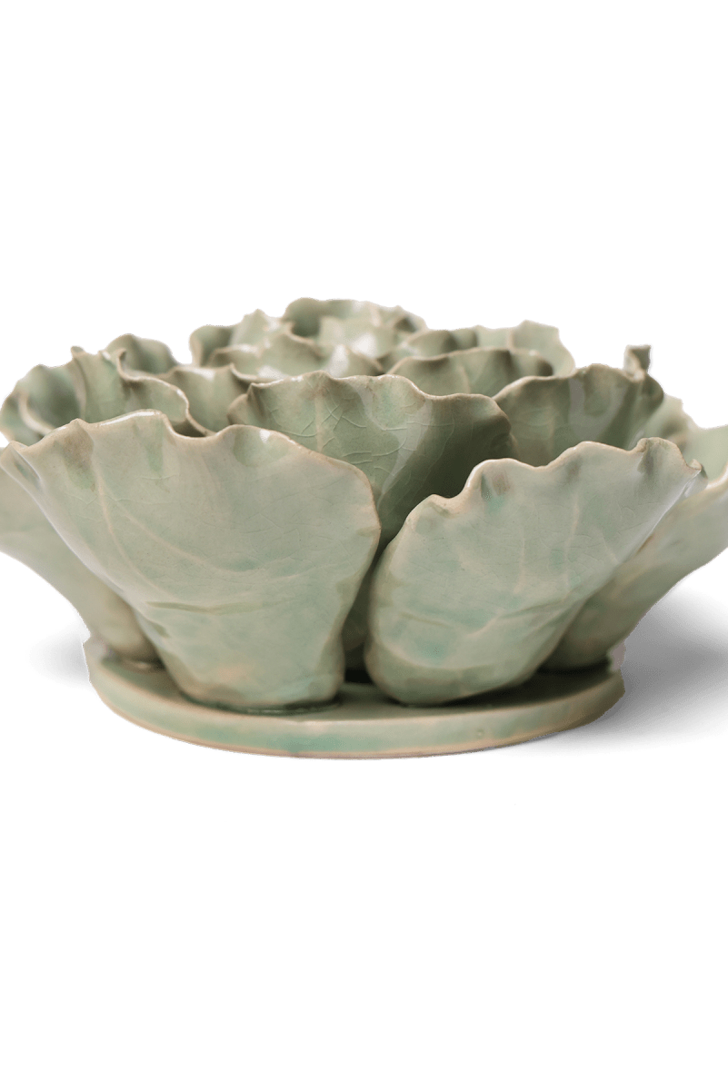 Ceramic Flower Lettuce Mint XL 5 - Chive UK Wholesale