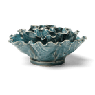 Ceramic Flower Lettuce Teal Large 5 - Chive UK Wholesale