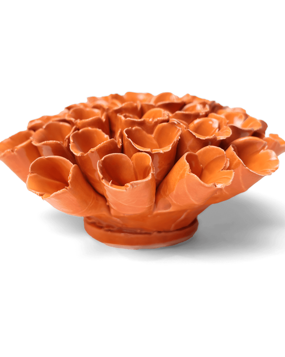 Ceramic Flower Polyp Orange Large - Chive UK Wholesale