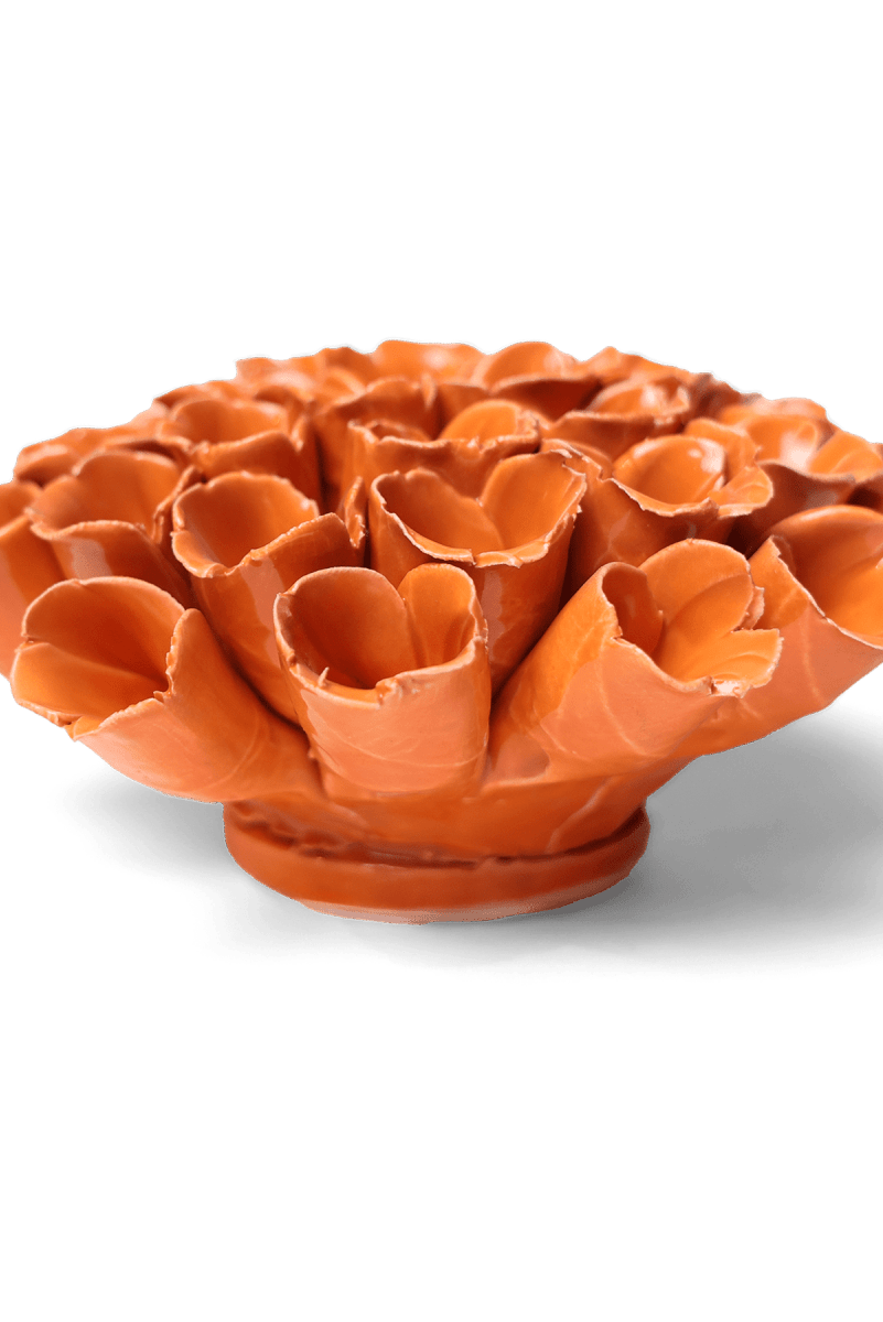 Ceramic Flower Polyp Orange Large - Chive UK Wholesale