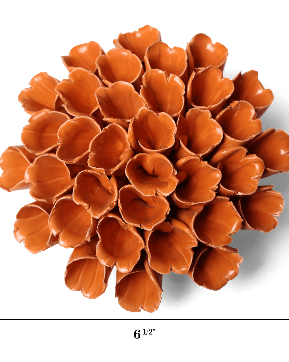 Ceramic Flower Polyp Orange Large - Chive UK Wholesale