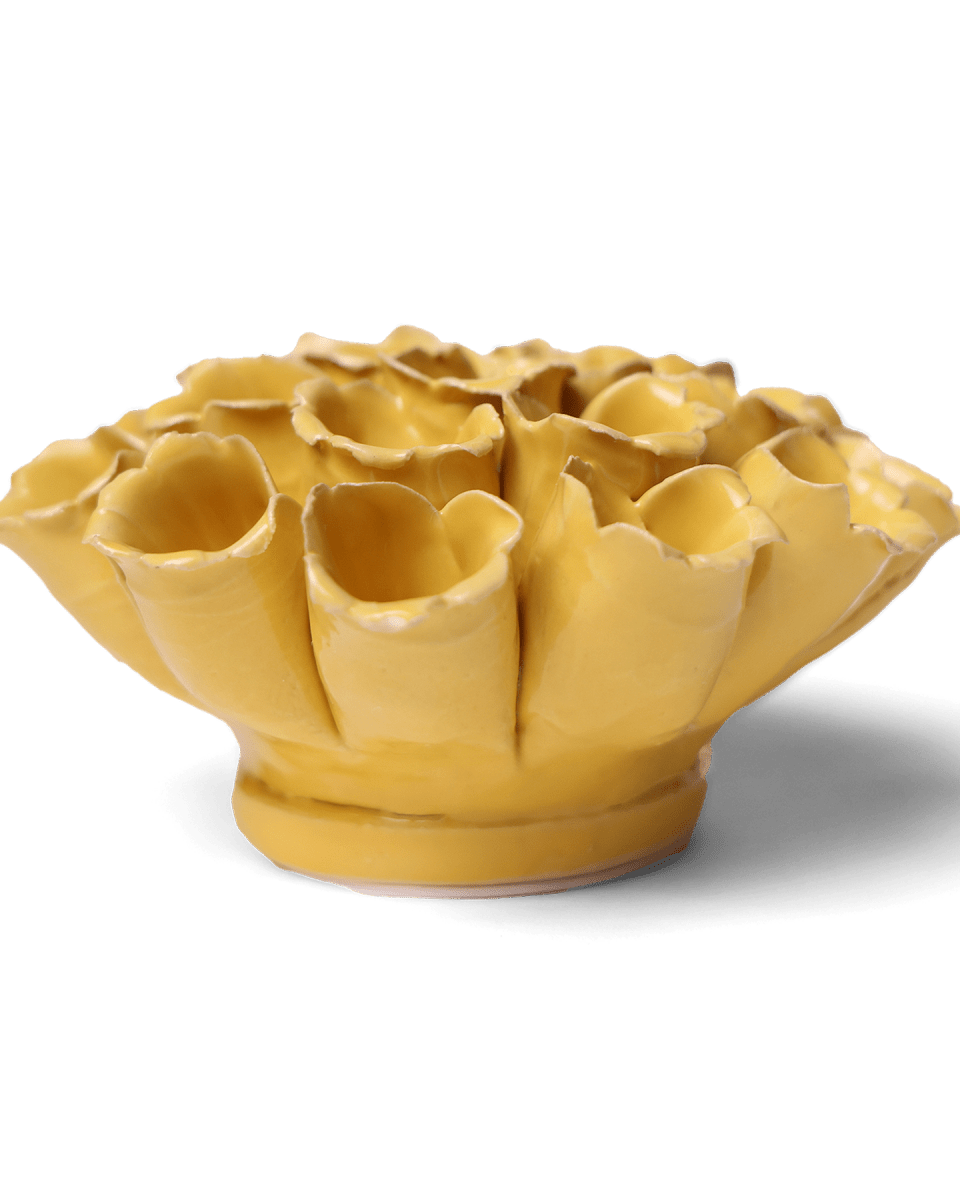 Ceramic Flower Polyp Yellow Medium - Chive UK Wholesale