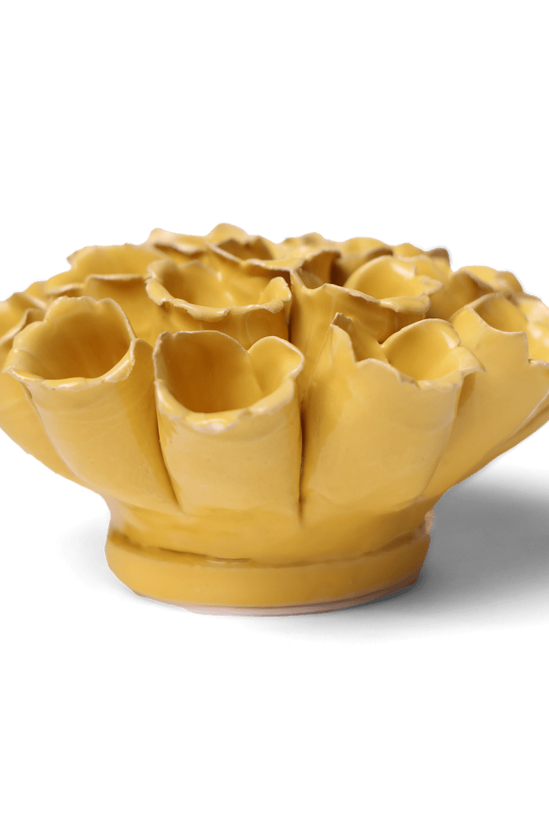 Ceramic Flower Polyp Yellow Medium - Chive UK Wholesale