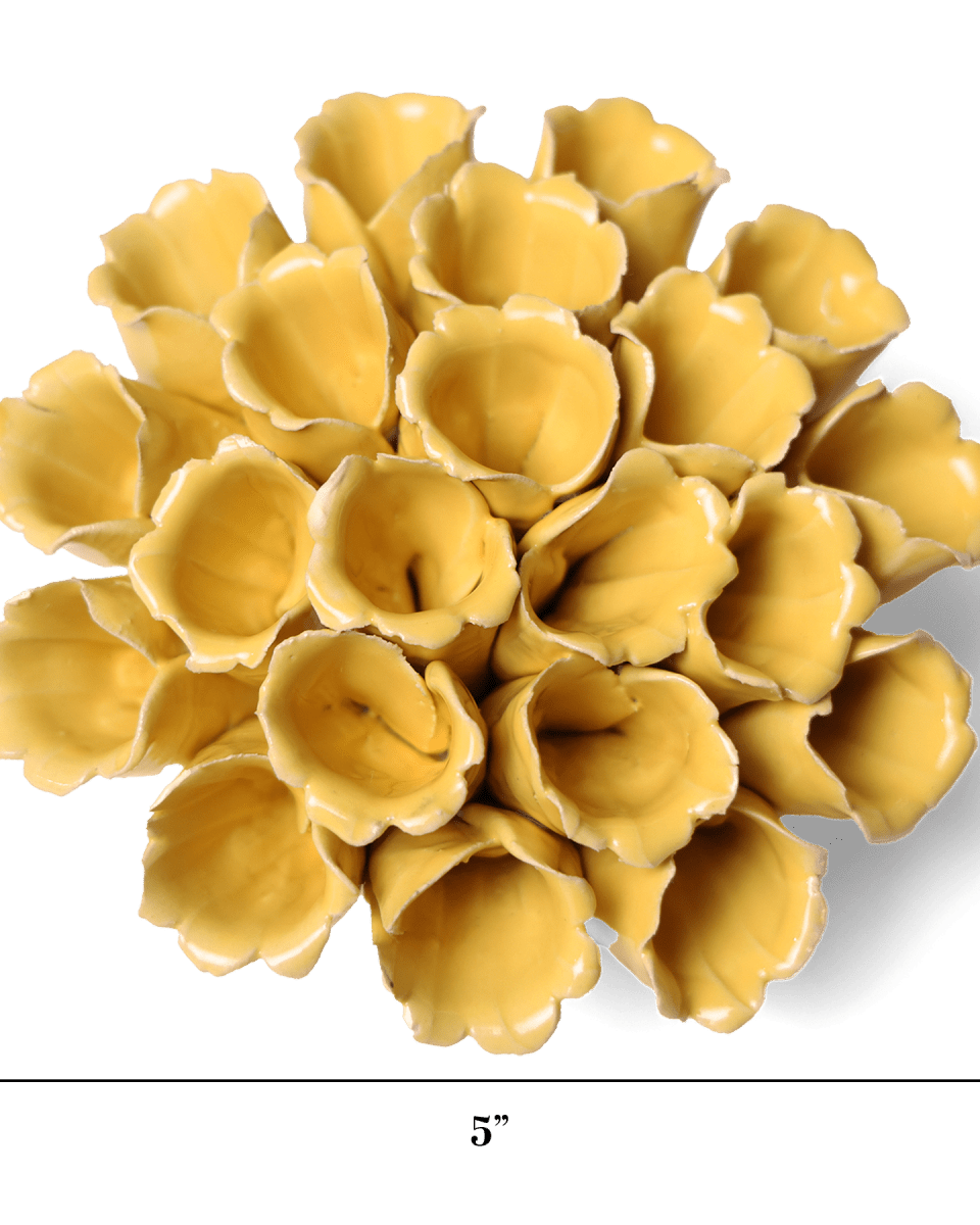 Ceramic Flower Polyp Yellow Medium - Chive UK Wholesale
