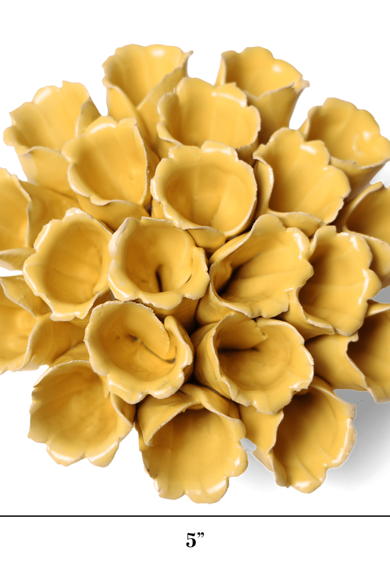 Ceramic Flower Polyp Yellow Medium - Chive UK Wholesale