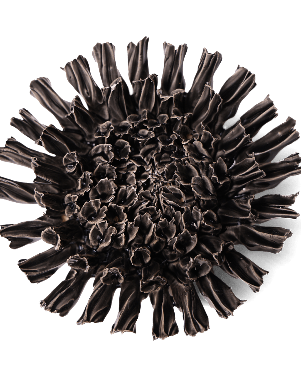 Ceramic Flower Fractal Black 5 - Chive UK Wholesale