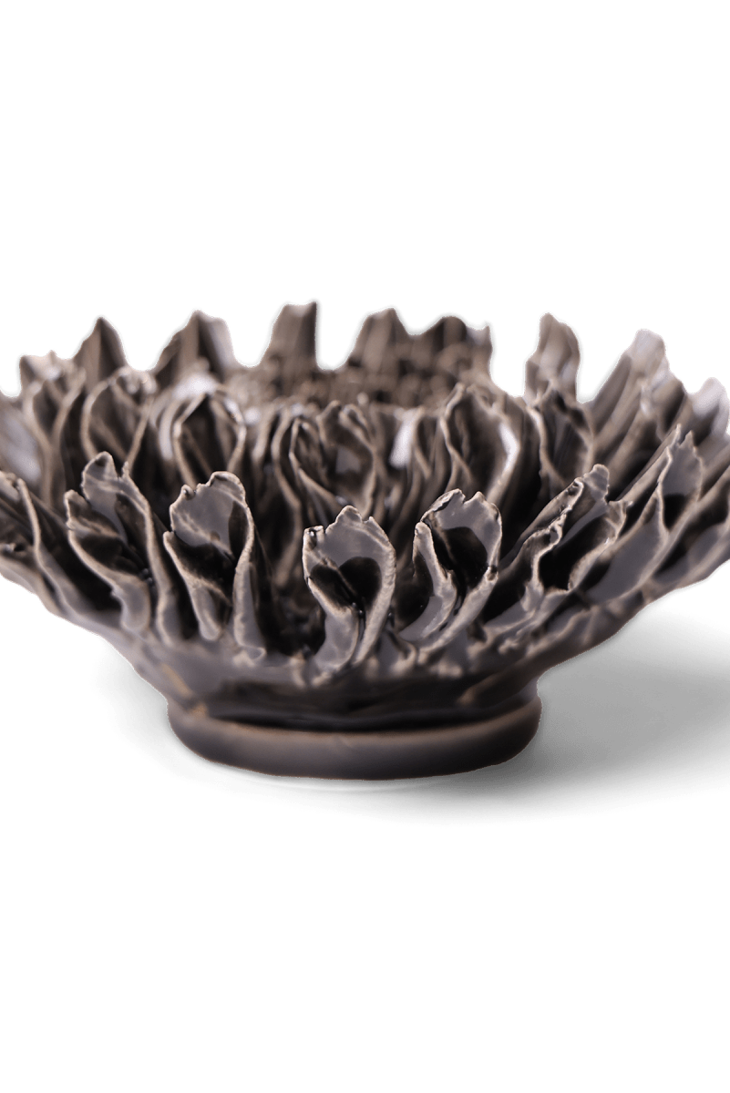 Ceramic Flower Fractal Black 5 - Chive UK Wholesale