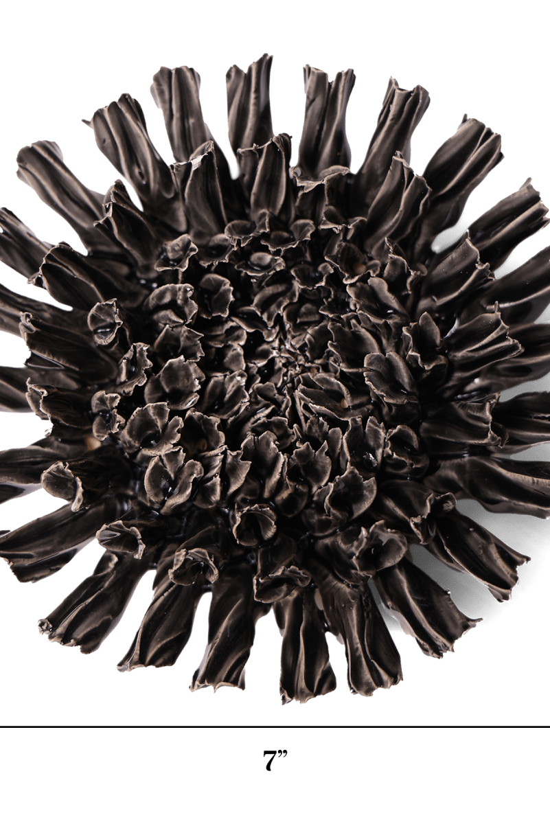 Ceramic Flower Fractal Black 5 - Chive UK Wholesale