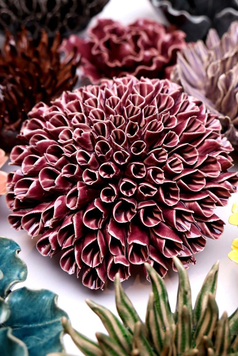 Ceramic Flower Anemone Purple Large - Chive UK Wholesale