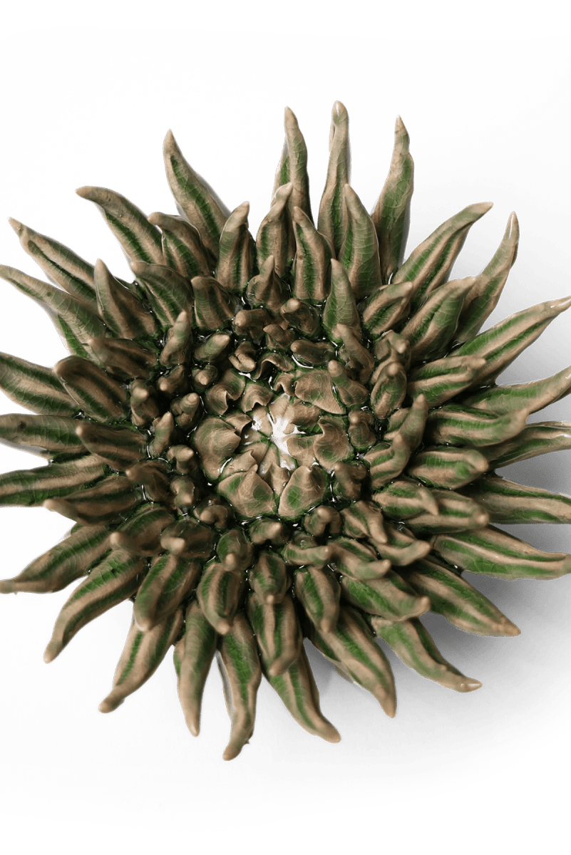 Ceramic Flower Mum Olive 5 - Chive UK Wholesale