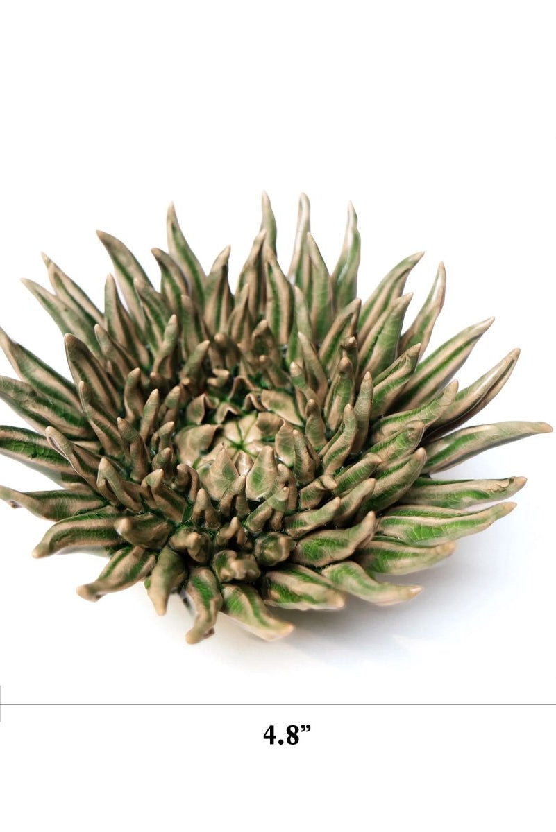 Ceramic Flower Mum Olive 5 - Chive UK Wholesale
