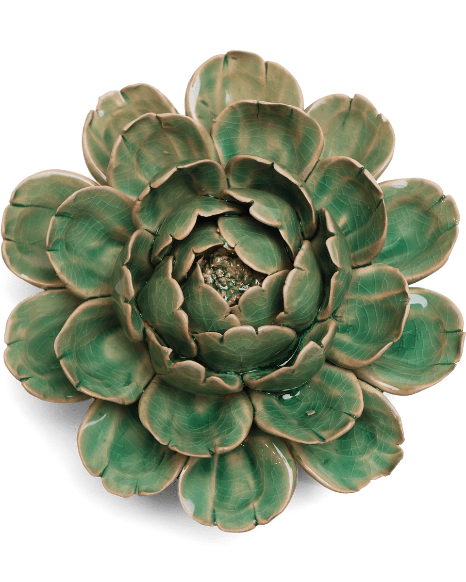Ceramic Flower Mofo Mint 6 - Chive UK Wholesale