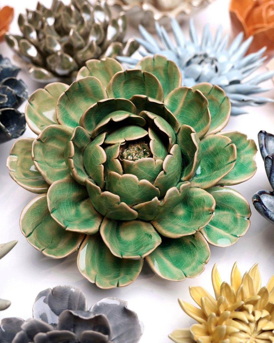 Ceramic Flower Mofo Mint 6 - Chive UK Wholesale