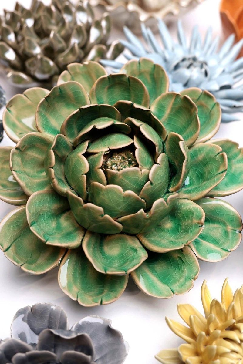 Ceramic Flower Mofo Mint 6 - Chive UK Wholesale