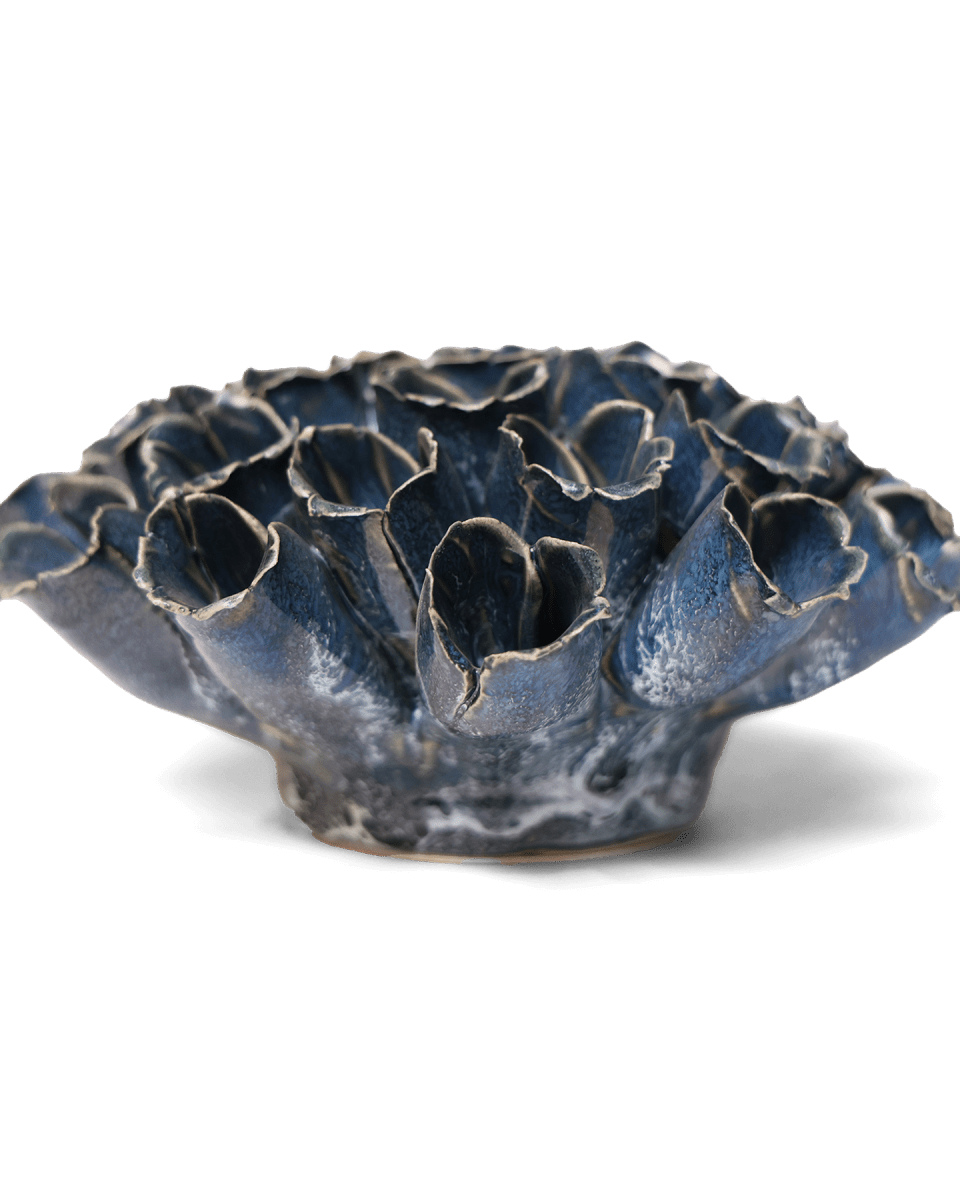 Ceramic Flower Polyp Blue 6 - Chive UK Wholesale