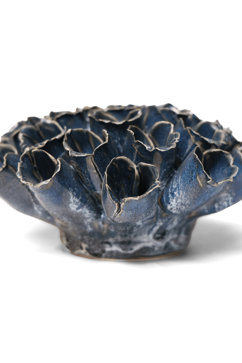 Ceramic Flower Polyp Blue 6 - Chive UK Wholesale