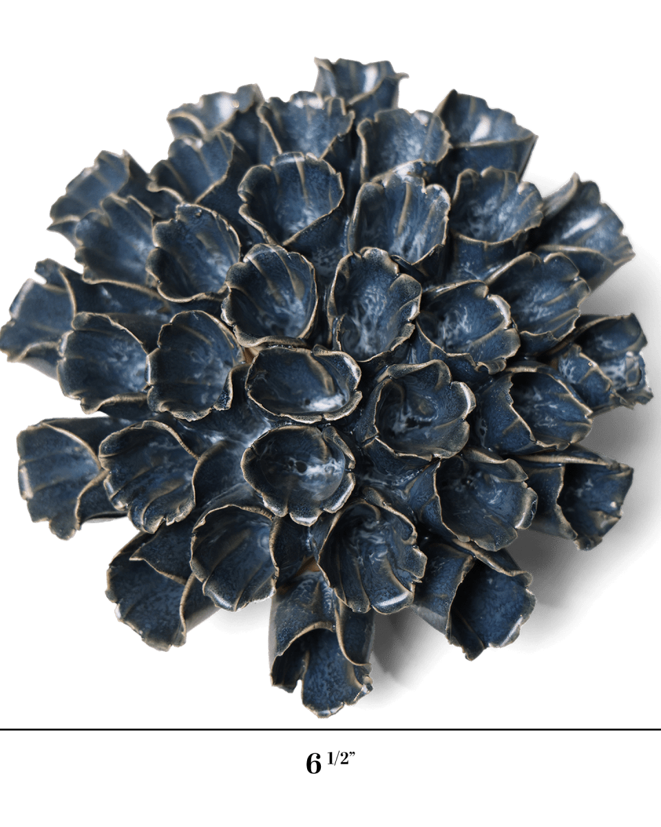 Ceramic Flower Polyp Blue 6 - Chive UK Wholesale