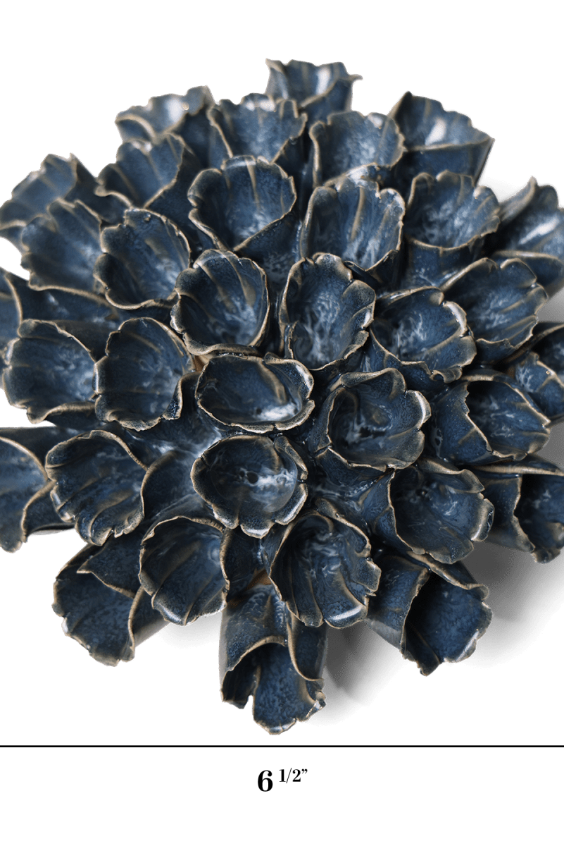 Ceramic Flower Polyp Blue 6 - Chive UK Wholesale