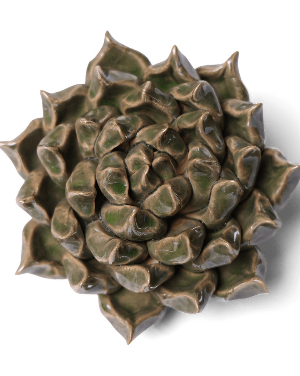 Ceramic Flower Succulent Green 6 - Chive UK Wholesale
