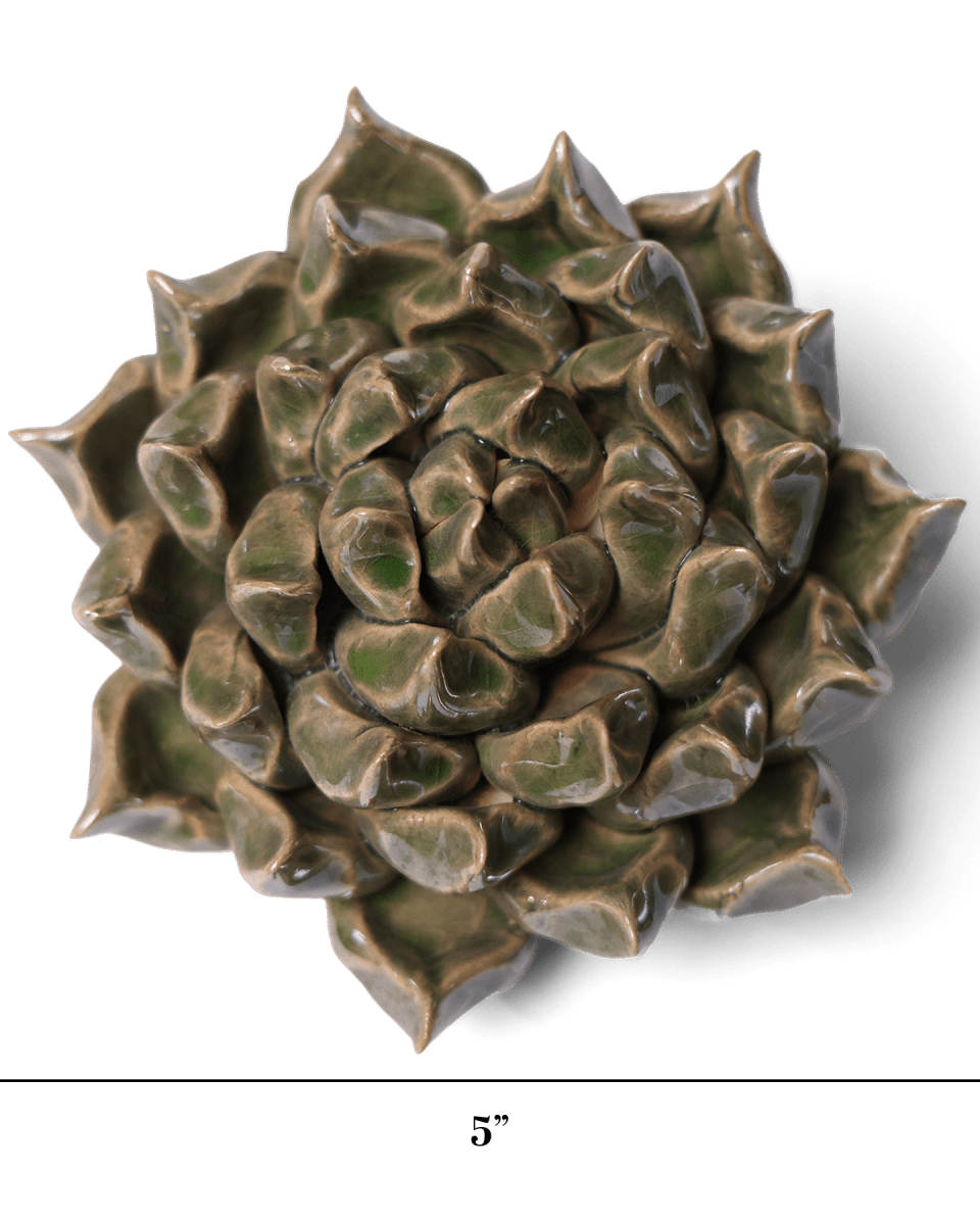 Ceramic Flower Succulent Green 6 - Chive UK Wholesale
