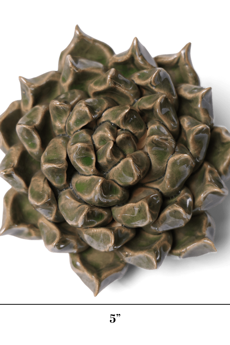 Ceramic Flower Succulent Green 6 - Chive UK Wholesale
