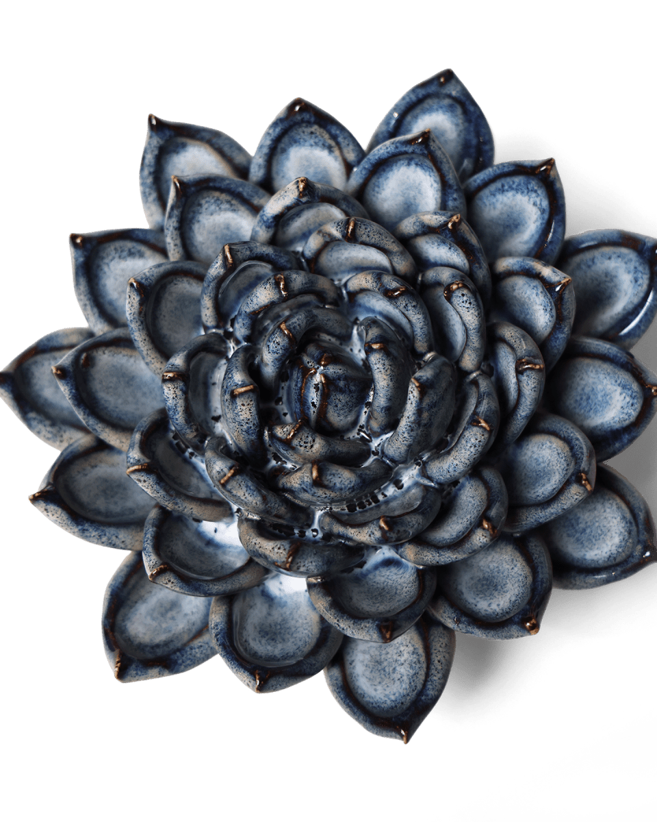 Ceramic Flower Succulent Blue 6 - Chive UK Wholesale