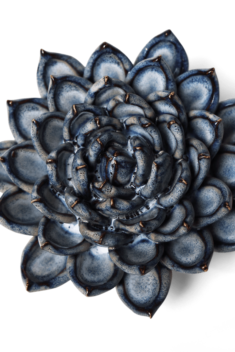 Ceramic Flower Succulent Blue 6 - Chive UK Wholesale