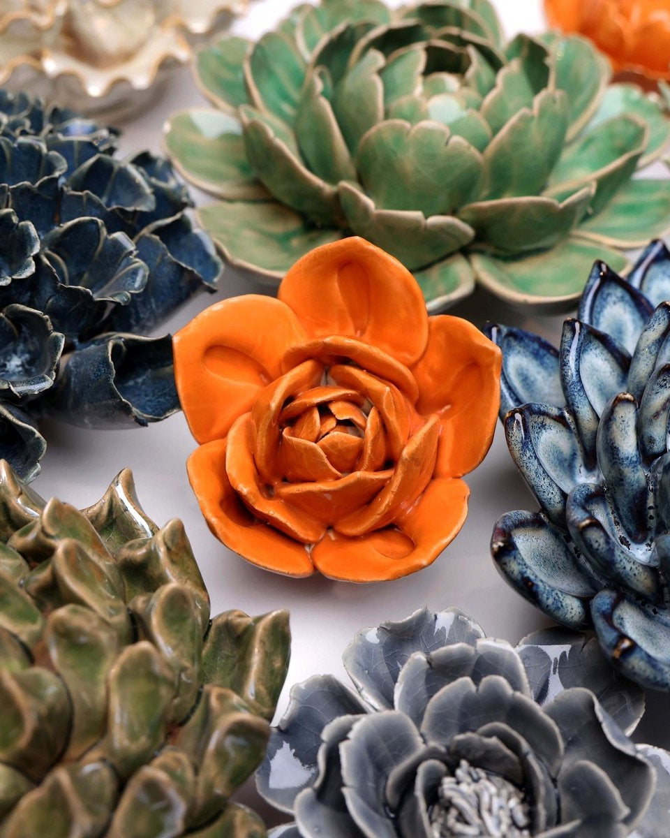 Ceramic Flower - Flower Orange 6 - Chive UK Wholesale