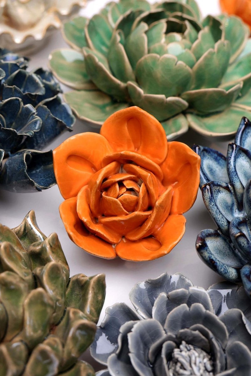 Ceramic Flower - Flower Orange 6 - Chive UK Wholesale