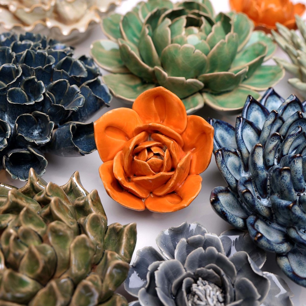 Ceramic Flower - Flower Orange 6 - Chive UK Wholesale