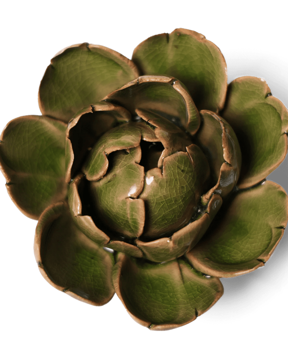 Ceramic Flower Peony Green 7 - Chive UK Wholesale